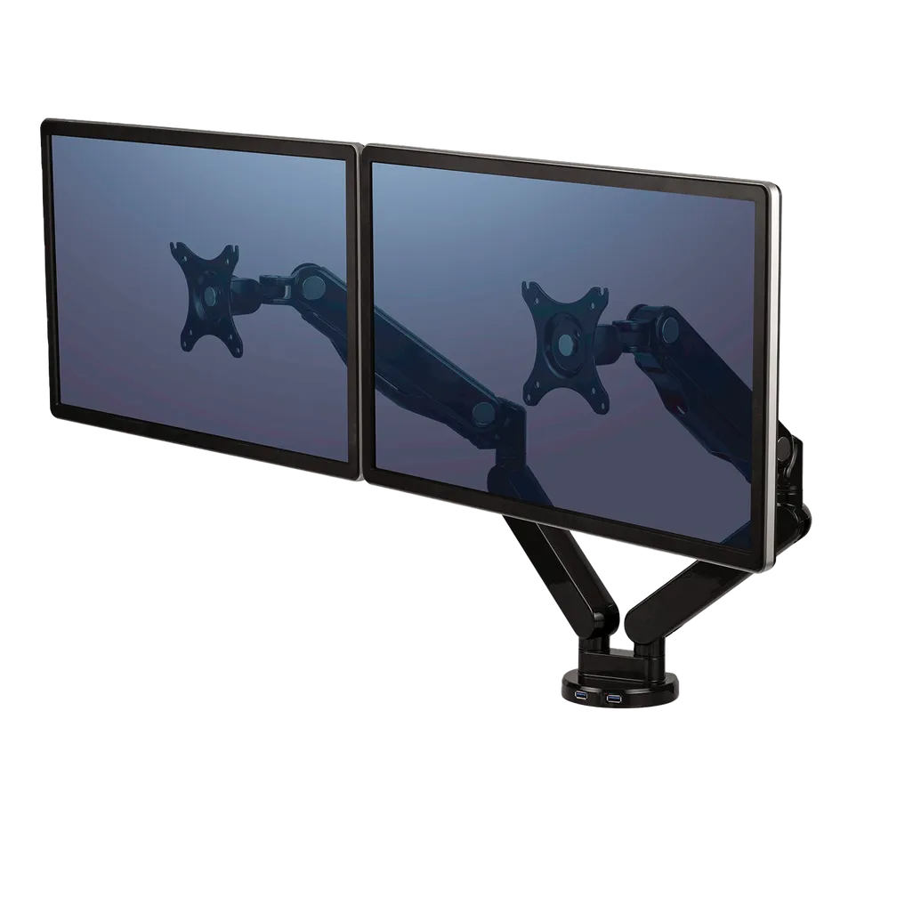 Fellowes Platinum Series Dual Monitor Arm Black Waltons
