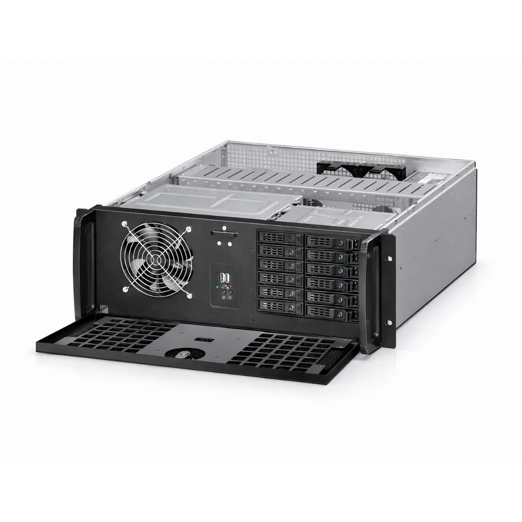 4U ラックケース　MAJECAL　U.S.A. Cattex 4U 450MM Black Rackmount Chassis - Components | Eurobyte