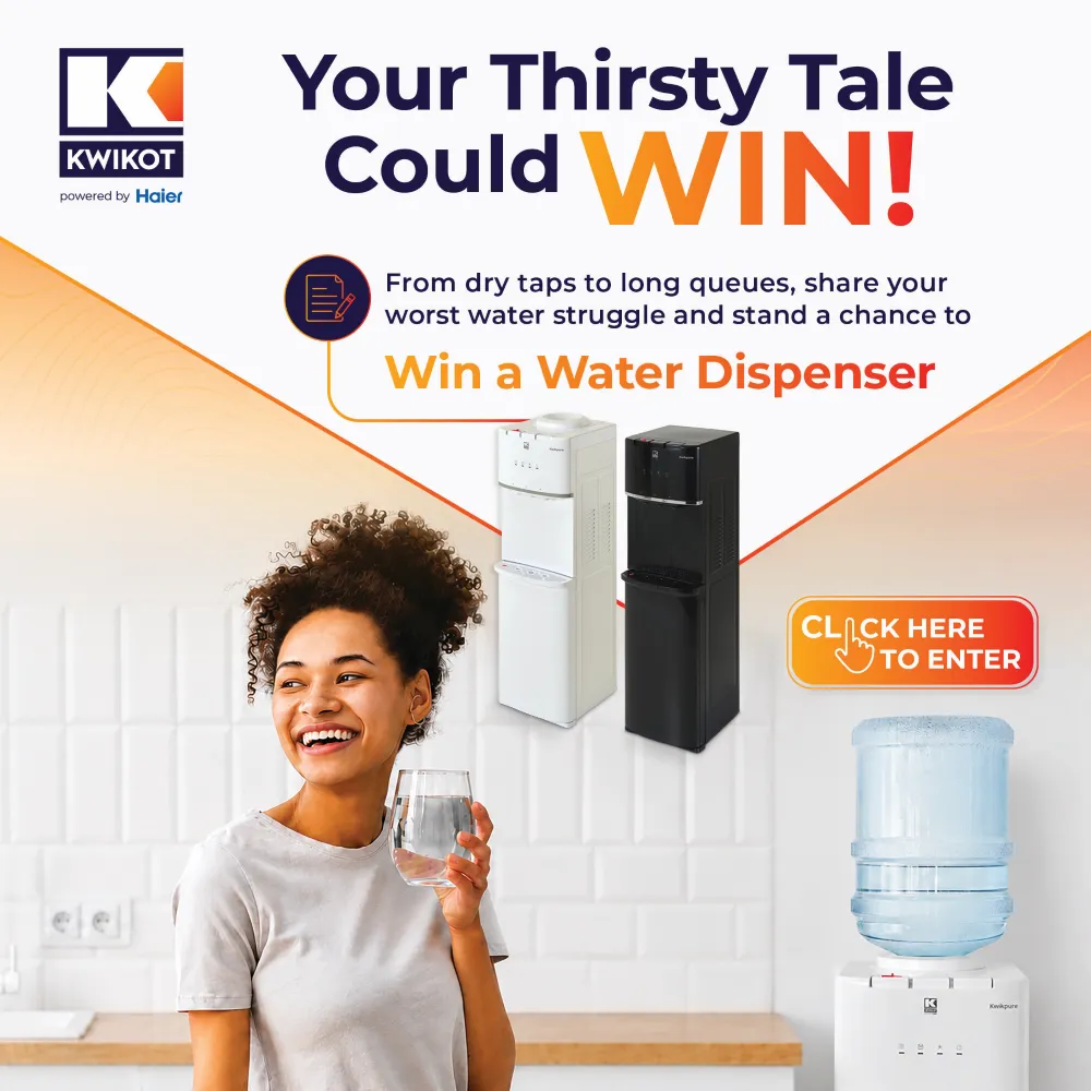 Win a Water Dispenser Campaign Banner