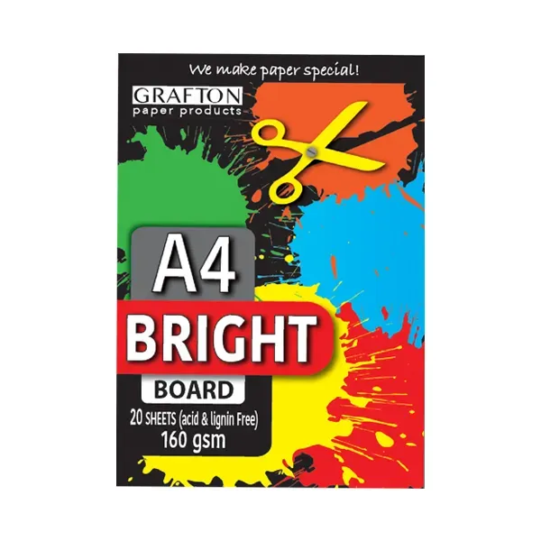 Grafton A4 Board 160gsm Bright 20 Sheet Schoolsloyaltylink